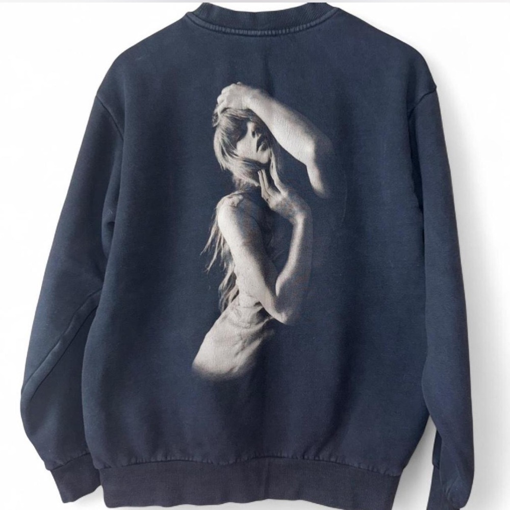 Taylor Swift TPD 2024 Concert Merch Black Graphic Sweatshirt
